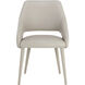 Galen Linea Light Grey Leather Dining Armchair